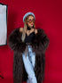LUX artificial fur coat "ICY" LD05- choco